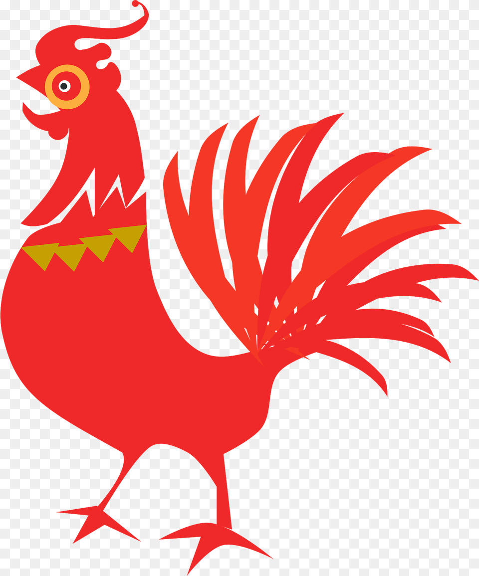 Red Rooster Clipart, Animal, Bird, Chicken, Fowl Free Png