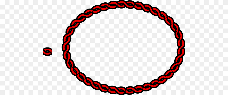 Red Rope Border Clip Art, Oval, Accessories, Bracelet, Dynamite Free Png