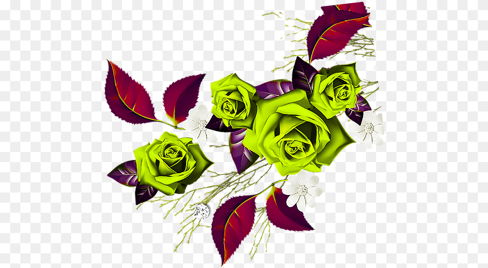 Red Rose Border 1 Copy Floribunda, Graphics, Plant, Flower Bouquet, Flower Arrangement Png