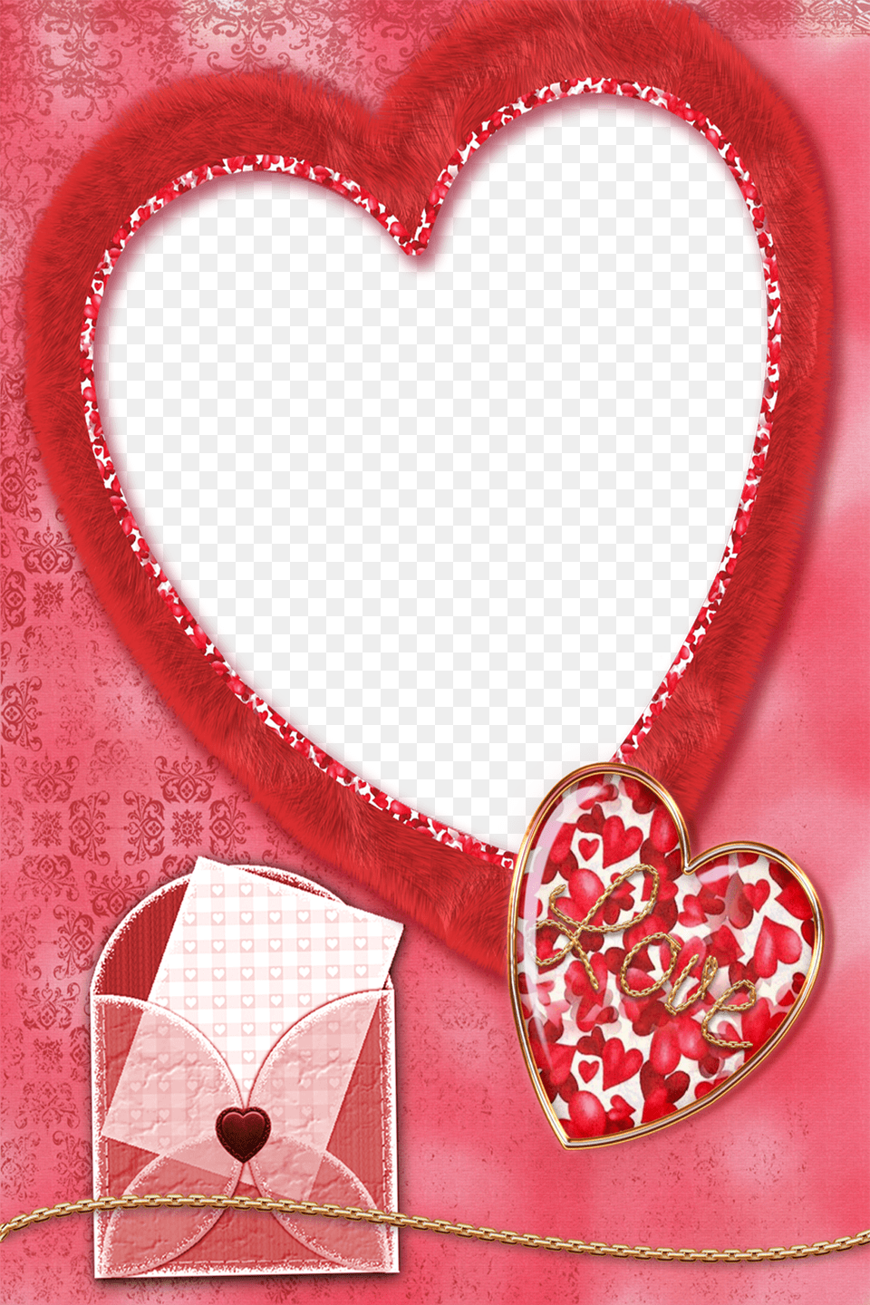Red Rose Clip Art Frame Heart Shape Frames, Accessories, Jewelry, Locket, Pendant Free Transparent Png