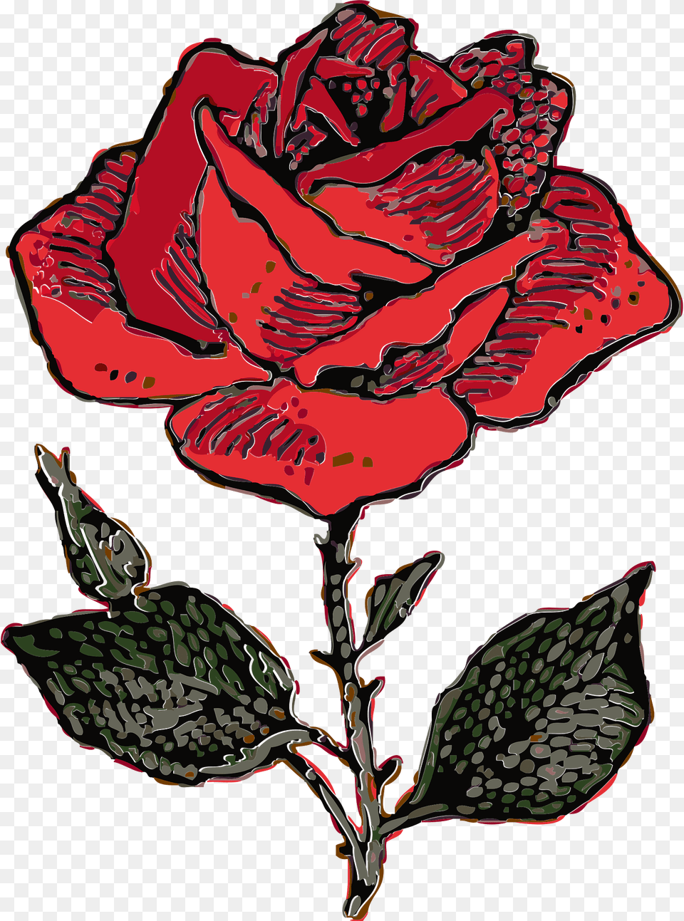 Red Rose Clipart, Flower, Pattern, Plant, Art Free Png