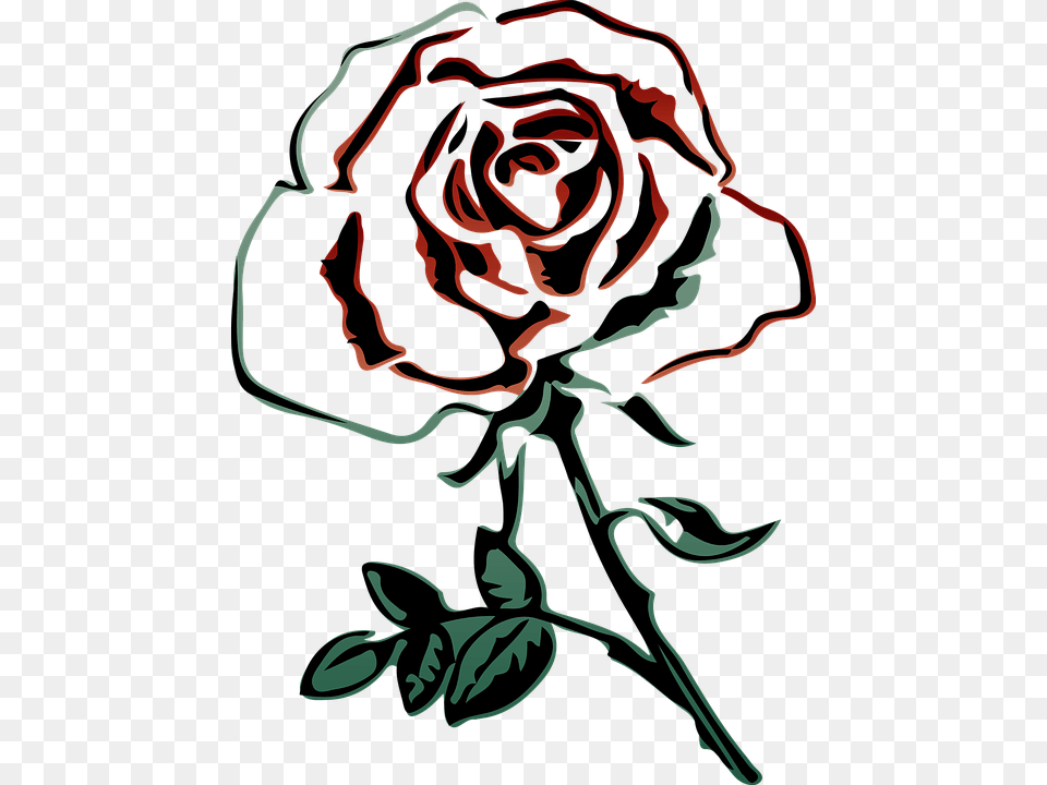 Red Rose Clipart Black And White, Flower, Plant, Person Png
