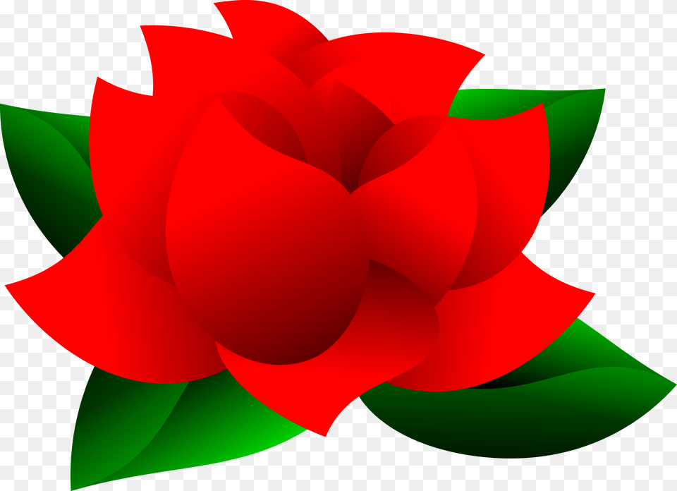 Red Rose Clipart Leave Flower With Leaves Clipart Flowers With Leaves Clipart, Leaf, Plant, Dahlia, Petal Free Png Download