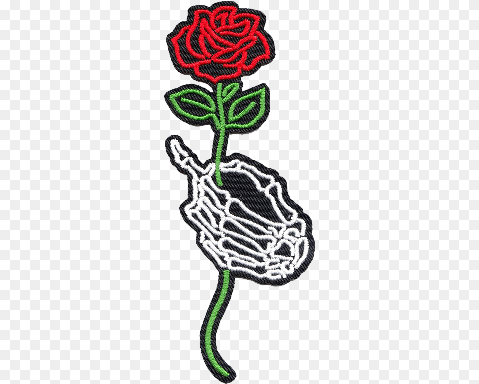 Red Rose Stick Sticker Tumblr Freetoedit Hand Holding Rose, Embroidery, Pattern, Applique, Graphics Free Png Download