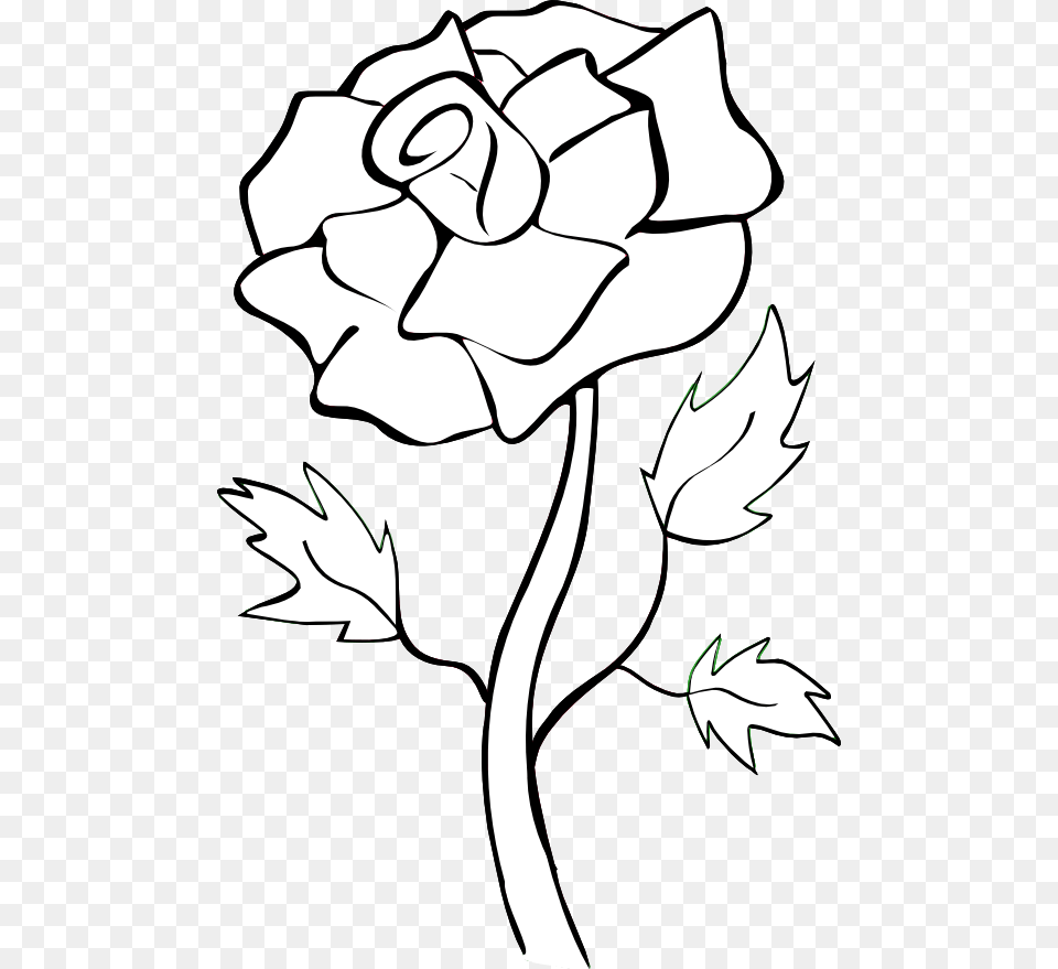 Red Rose White And Black, Art, Flower, Plant, Drawing Png