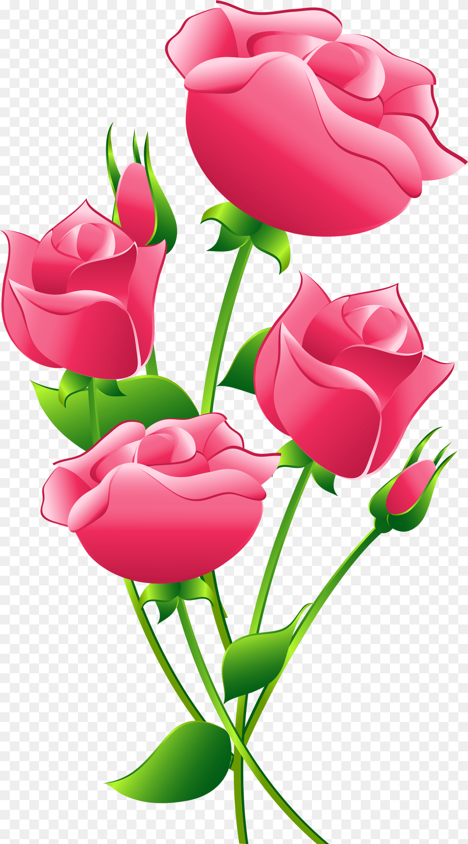 Red Rose With Vines Clipart Vine Free Transparent Png