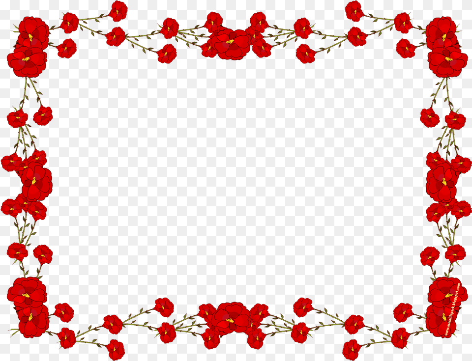 Red Roses Border Red Floral Border Design, Art, Floral Design, Graphics, Pattern Free Png Download