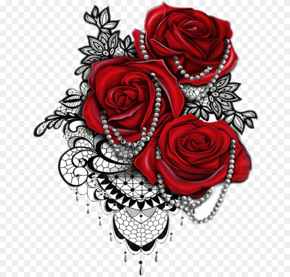 Red Roses Tattoo Design, Rose, Plant, Flower, Pattern Free Transparent Png