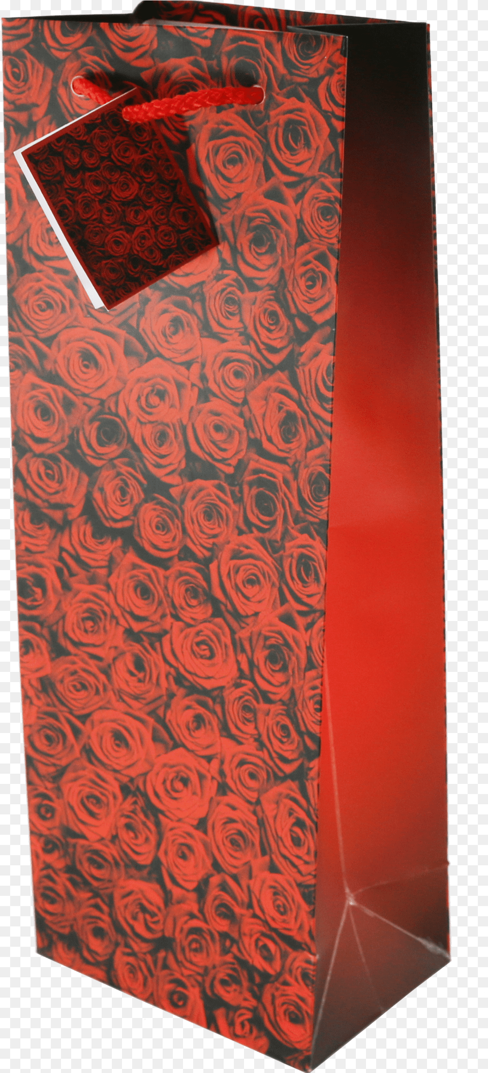 Red Roses Wine Gift Bags Motif Free Transparent Png
