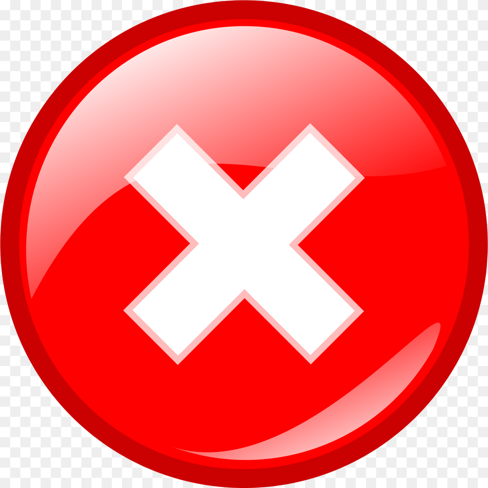 Red Round Error Warning Error Icon, Sign, Symbol, Disk, Road Sign Free Png Download