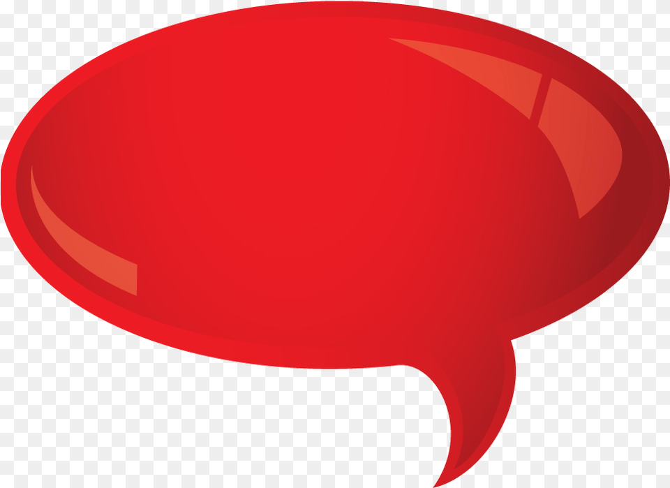 Red Rounded Bubble Red Talking Bubble, Balloon Free Transparent Png