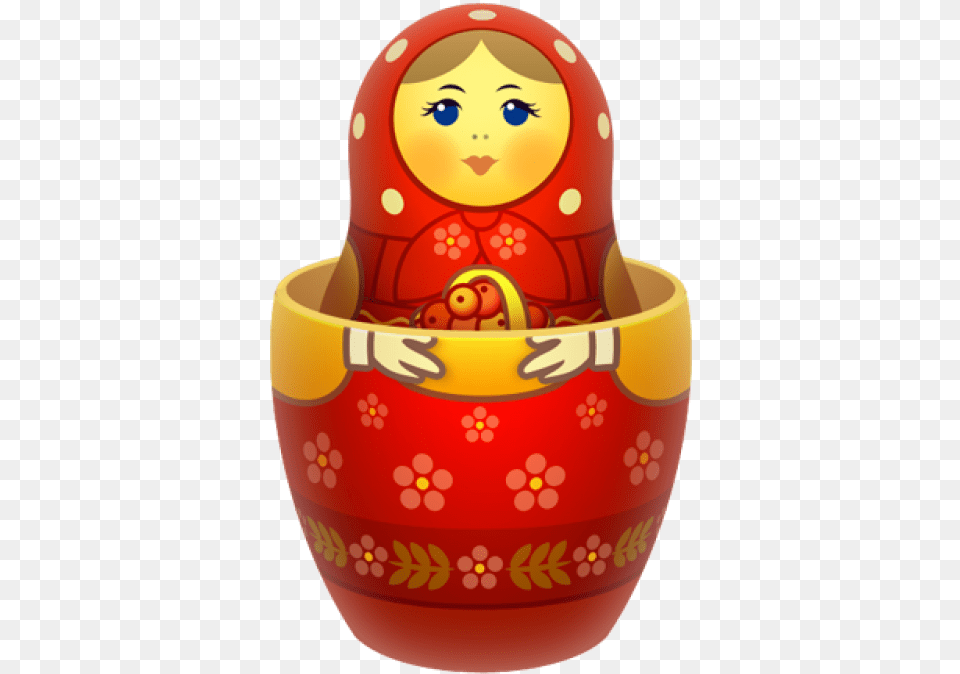 Red Russian Nesting Doll Matreshka Icon, Baby, Person, Face, Head Png Image
