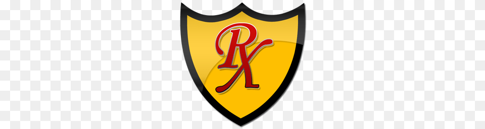 Red Rx Yellow Shield Clipart Clipart Image, Armor, Logo Free Transparent Png