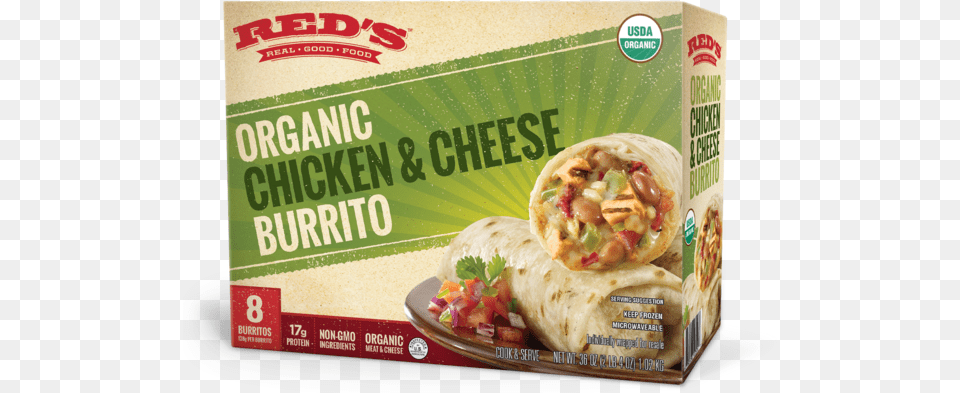 Red S All Natural Organic Chicken Burrito Organic Chicken Burrito Costco, Food, Sandwich Wrap, Sandwich Png Image