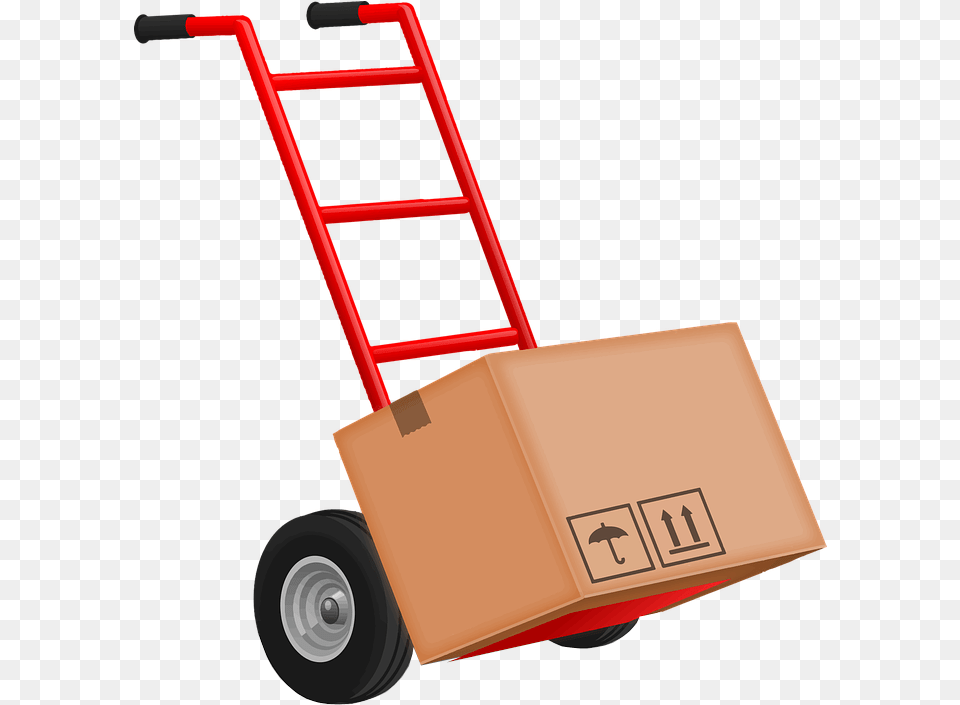 Red Sack Truck Wir Ziehen Um, Plant, Grass, Box, Lawn Free Png Download