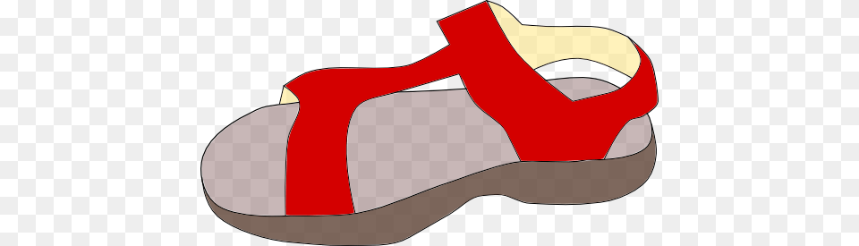 Red Sandal Clipart, Clothing, Footwear Free Png