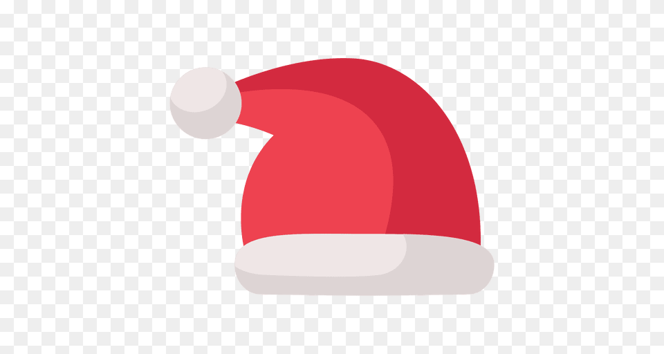 Red Santa Claus Hat Flat Icon, People, Person, Clothing, Hardhat Free Png