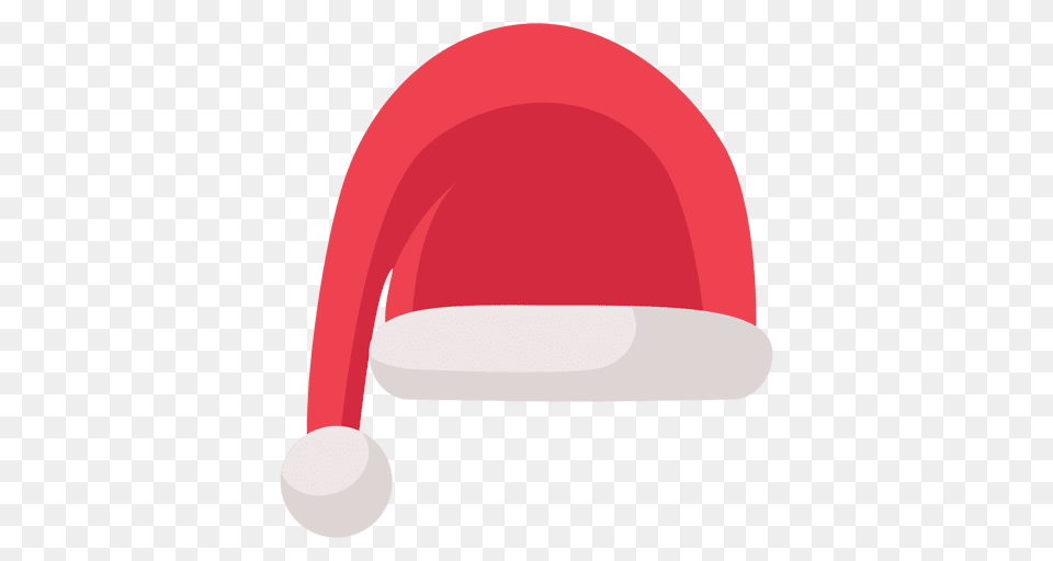 Red Santa Claus Hat Flat Icon, Clothing, Hardhat, Helmet, Racket Free Png