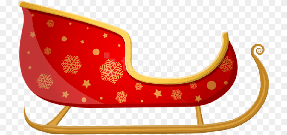 Red Santa Sleigh Images Transparent Red Santa Sleigh Clipart, Boat, Transportation, Vehicle, Sled Png
