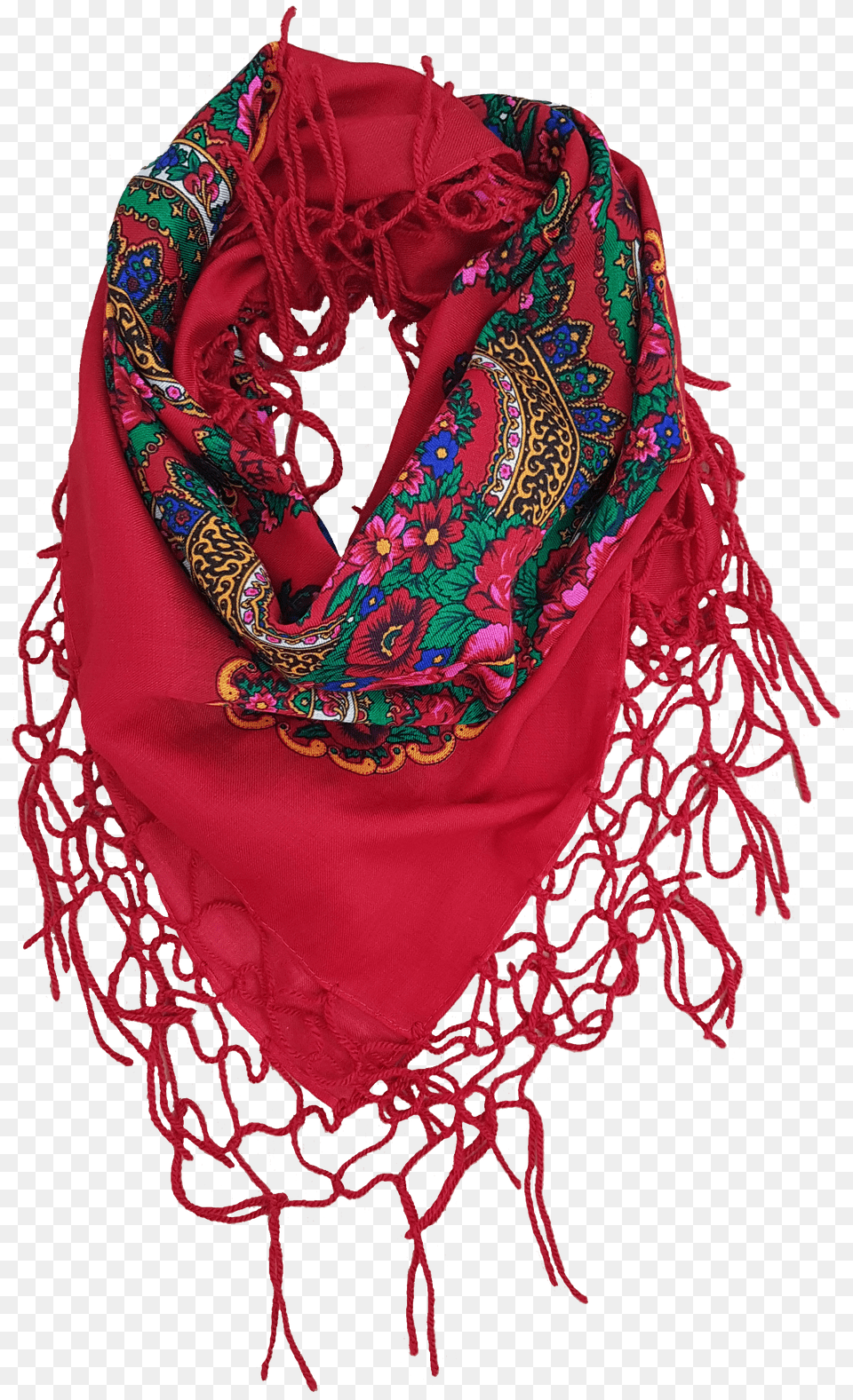 Red Scarf Folk Scarf Free Png Download