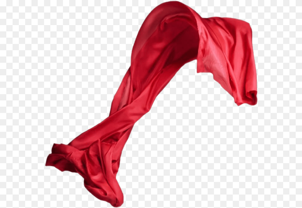 Red Scarf Picture Scarf Blowing In Wind, Flower, Petal, Plant, Silk Png Image