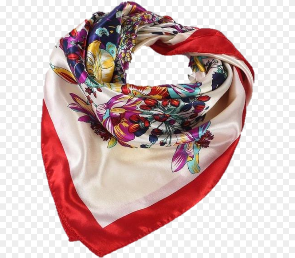 Red Scarf Scarf, Clothing, Silk Png