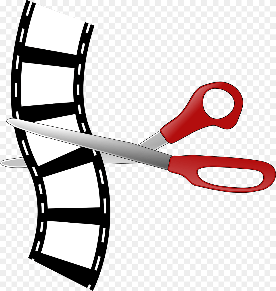 Red Scissors Cutting Film Negatives Clipart, Smoke Pipe Free Png Download
