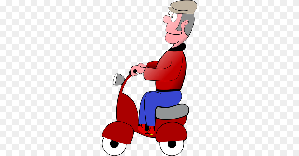 Red Scooter, Vehicle, Transportation, Tool, Plant Free Png