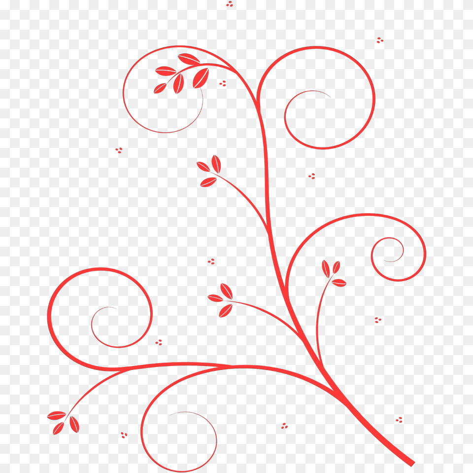 Red Scroll Leaves Fancy Freetoedit Feminine Illustration, Art, Floral Design, Graphics, Pattern Free Transparent Png