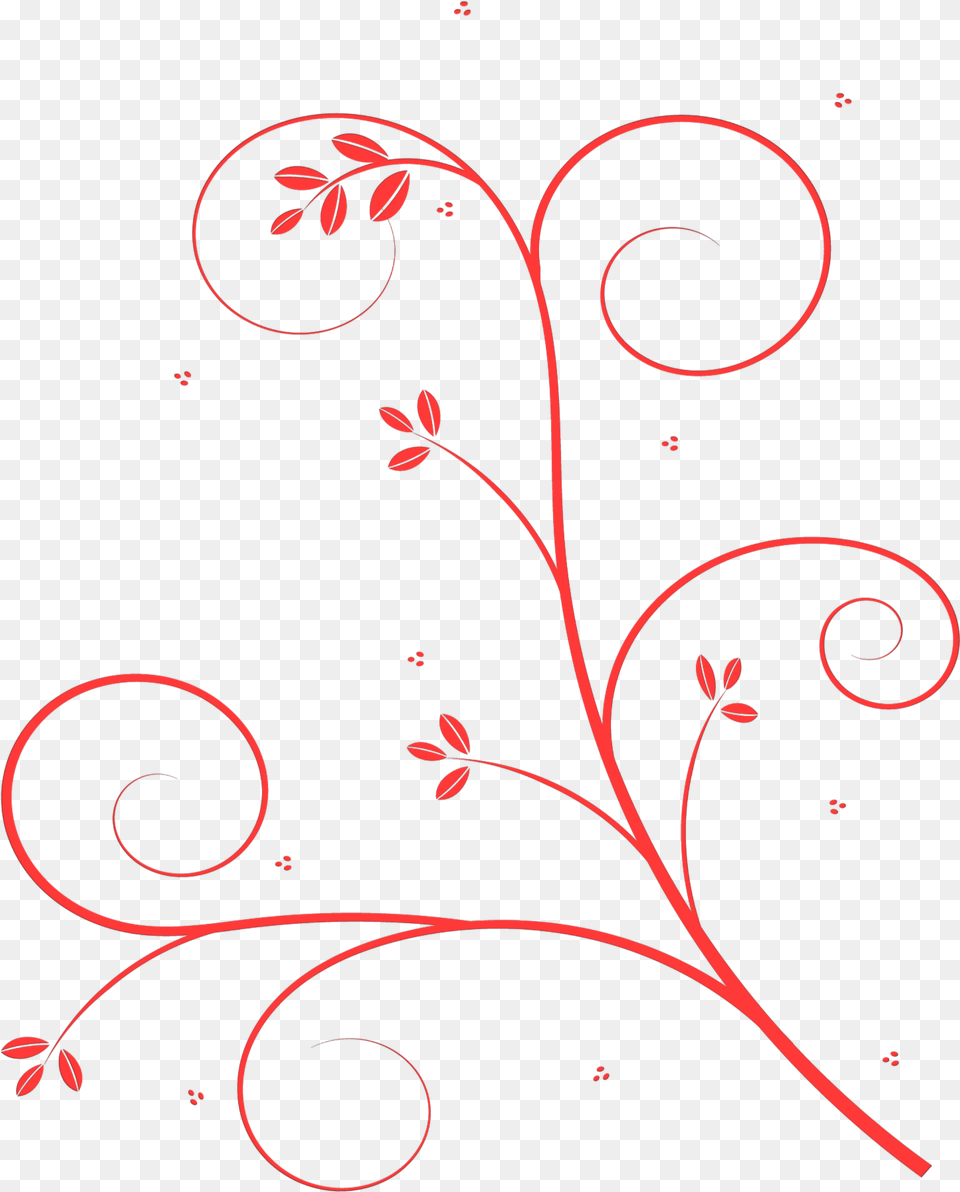 Red Scroll Leaves Fancy Freetoedit Feminine Red Vines, Art, Floral Design, Graphics, Pattern Free Png