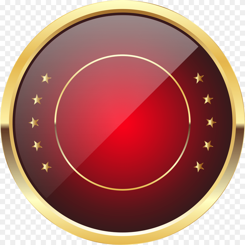 Red Seal Badge Template Transparent Clip Art Image, Emblem, Symbol, Disk Png