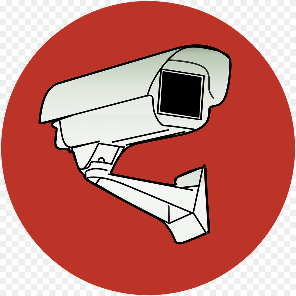 Red Security Camera Clipart, Disk Png