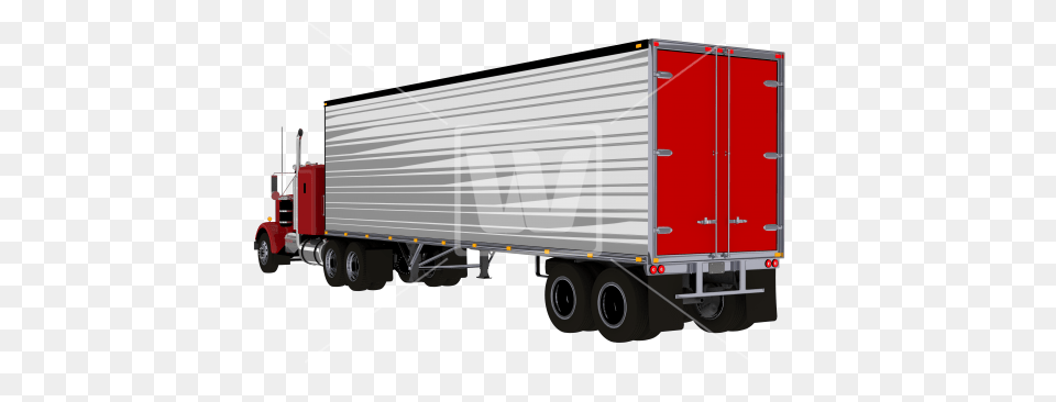 Red Semi Truck, Trailer Truck, Transportation, Vehicle, Moving Van Free Png Download