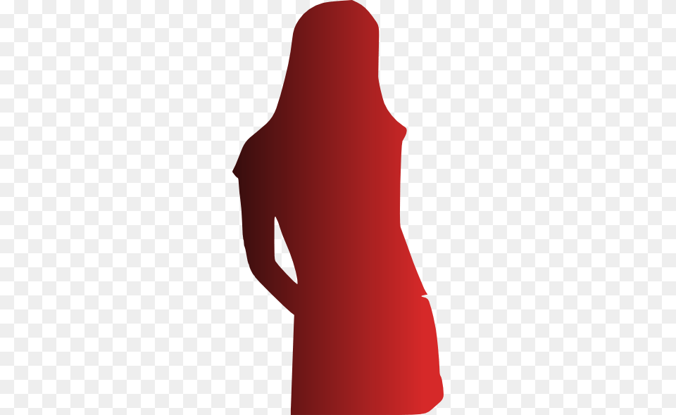 Red Shade Silhouette Woman Clip Art, Adult, Female, Person, Clothing Png Image