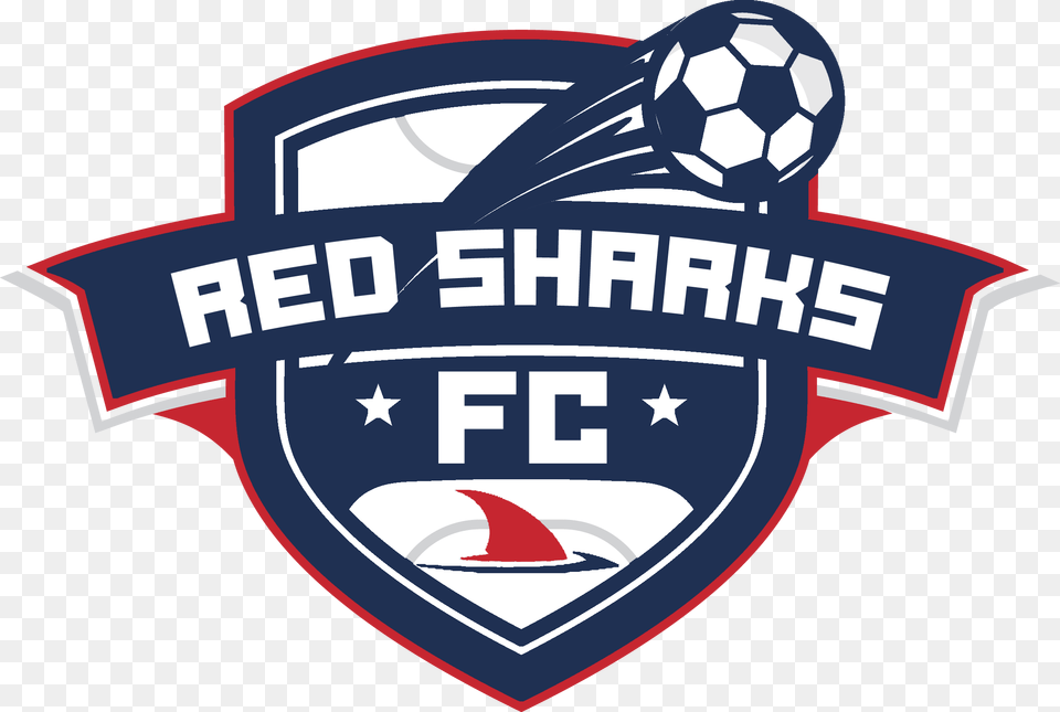 Red Sharks Fc Emblem, Clothing, Shirt, Logo, Badge Free Png Download