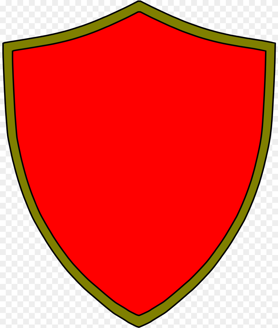 Red Shield With Red Background, Armor Png Image