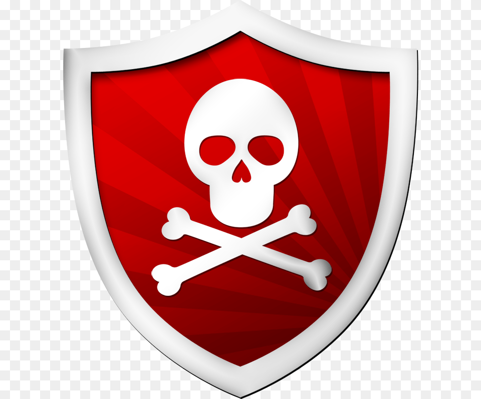 Red Shield With The Image Of A Skull Teschio Caccia Al Tesoro, Armor Png
