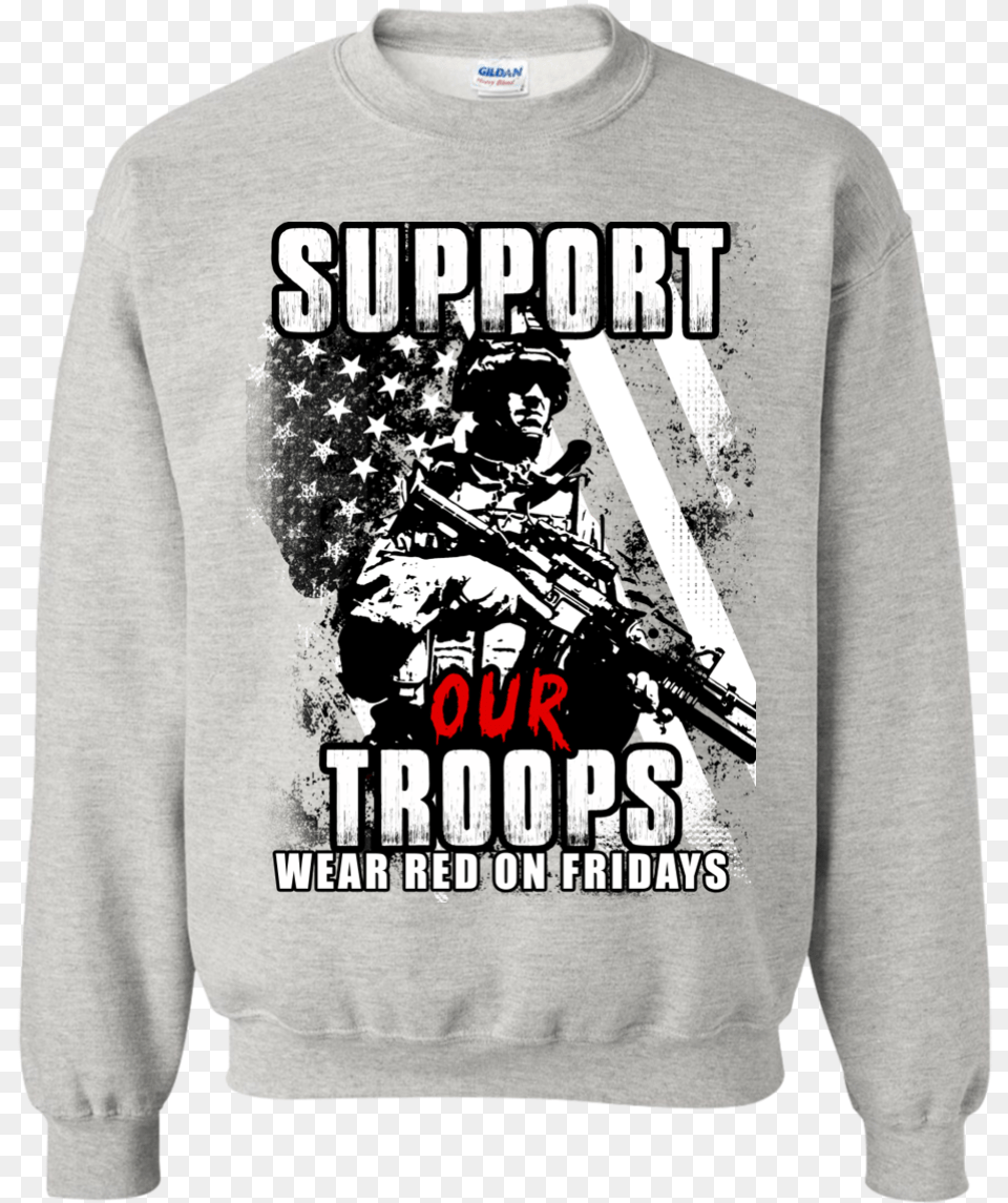 Red Shirt Friday Support Our Troops Pullover, Clothing, Sweatshirt, Sweater, Hoodie Free Png Download
