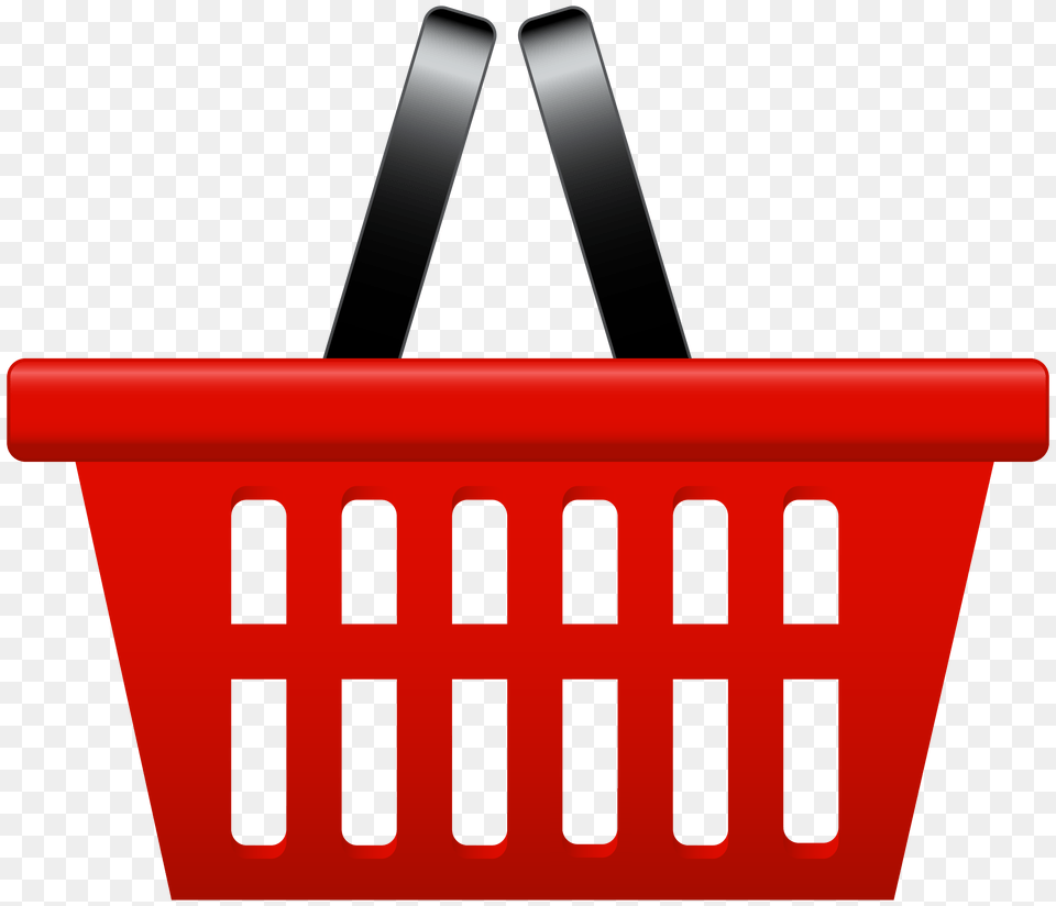 Red Shopping Basket Clip, Bag, Fence, Dynamite, Weapon Png Image