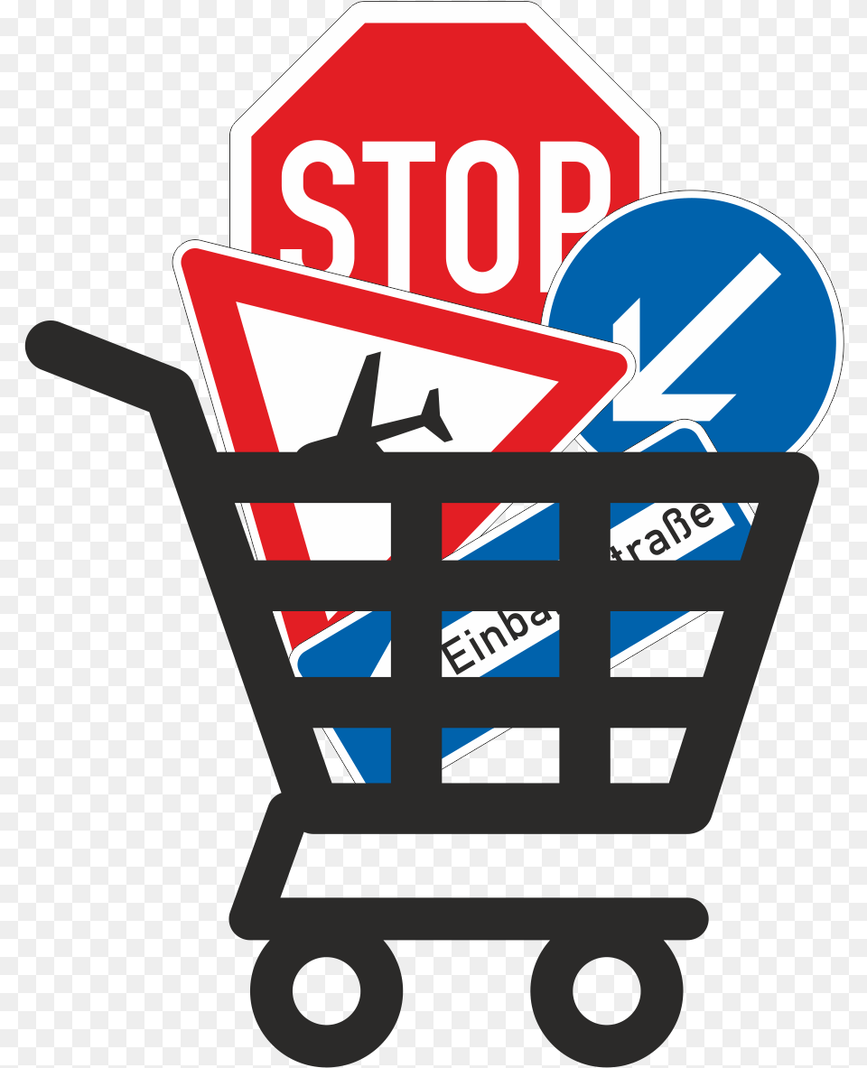 Red Shopping Cart Clipart Download Autoservicio, Sign, Symbol, Road Sign Png Image
