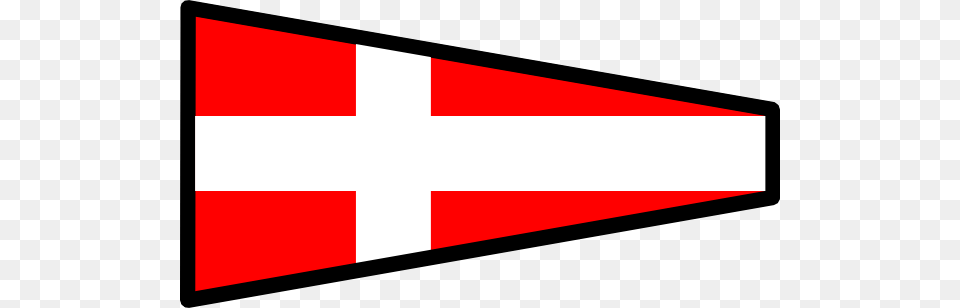 Red Signal Flag With White Cross Clip Arts Download Png Image