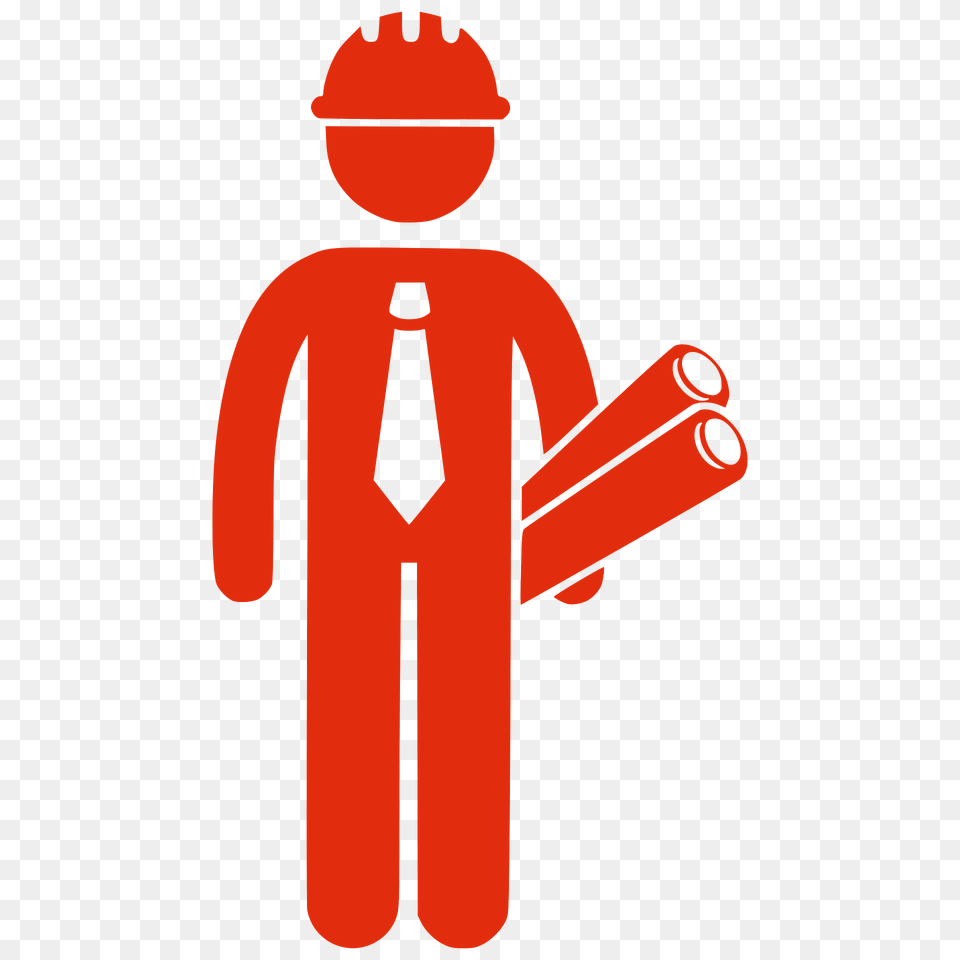 Red Silhouette Construction Worker Clipart, Dynamite, Weapon Free Png