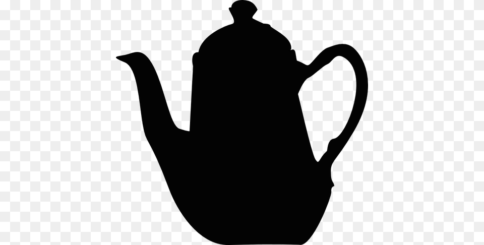 Red Silhouette Vector Clip Art Of Tea Pot, Cookware, Pottery, Teapot Png