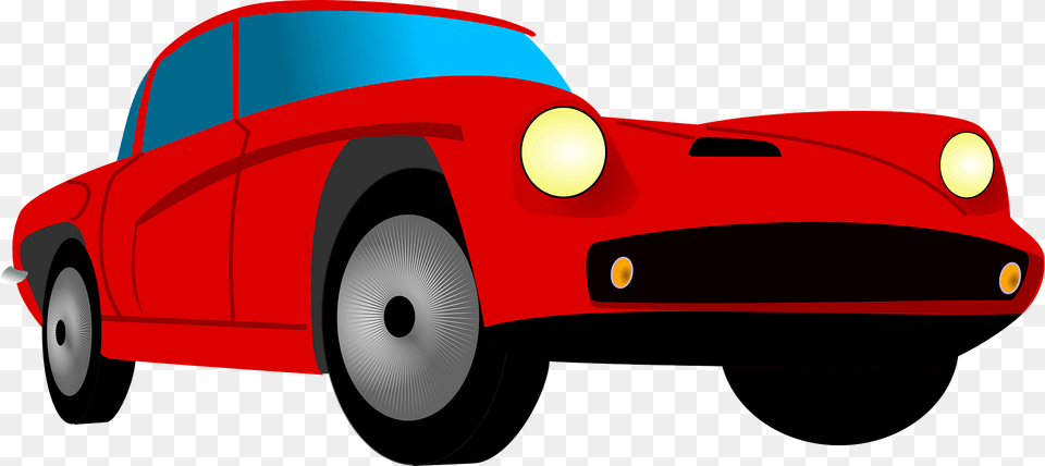 Red Siren Sport Car Clipart, Wheel, Vehicle, Coupe, Machine Png