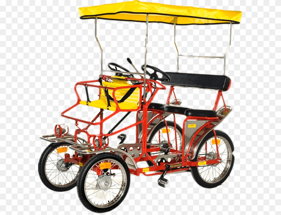 Red Sirenetta 4 Seat Buggy Bike, Machine, Transportation, Tricycle, Vehicle Free Png