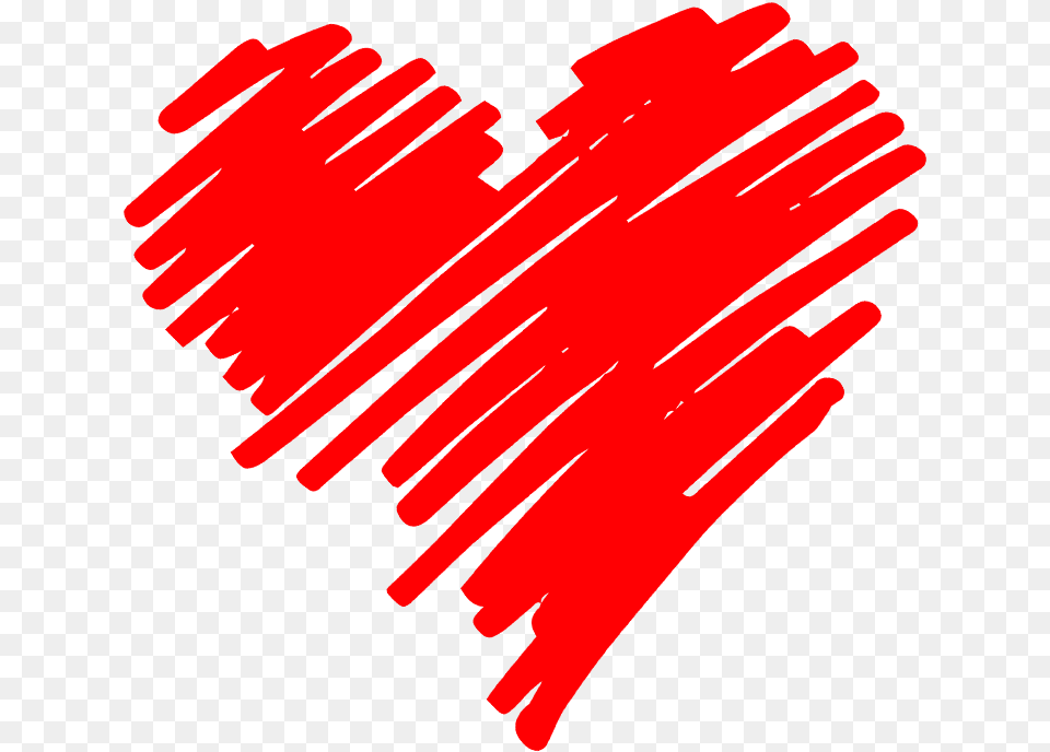 Red Sketch Heart Heart Drawing Transparent Background, Dynamite, Weapon Png