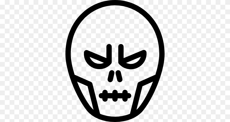 Red Skull, Stencil, Logo, Ammunition, Grenade Free Png