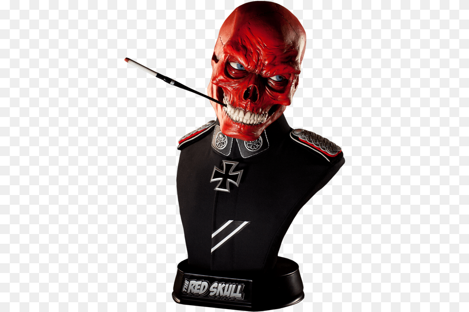 Red Skull Life Size Bust Red Skull Life Size Limited Edition Bust, Adult, Male, Man, Person Png
