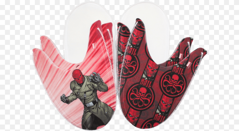 Red Skull Mix N Match Zlipperz Set Rooster, Clothing, Glove, Adult, Male Free Transparent Png