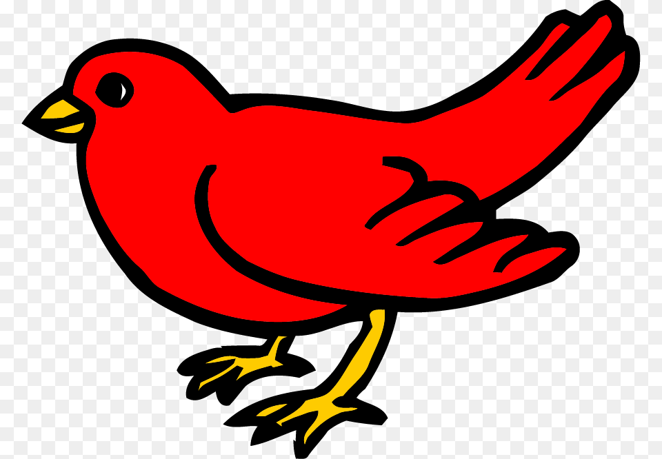 Red Small Bird Clipart Red Bird Clipart, Animal, Beak, Fish, Sea Life Free Transparent Png